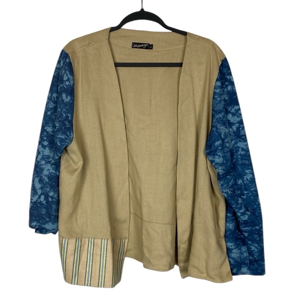 Lee Andersen Mixed Fabric Open Front Jacket - image 1